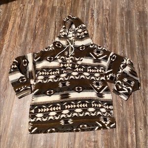 Vintage 80s half zip Aztec Navajo print fleece